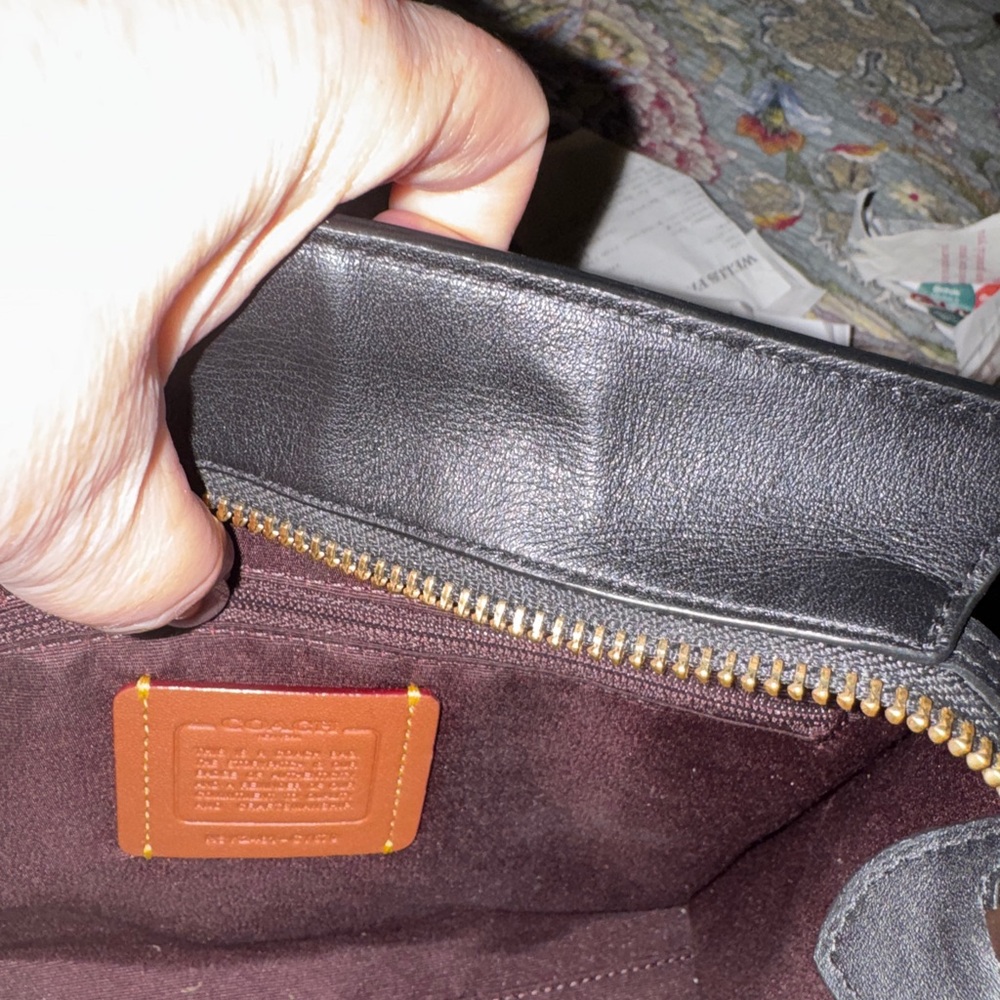 Coach Black Quilted Signature Mini Satchel with Gold Hardware - Picture 4 of 7